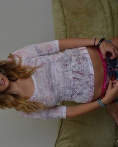 Sexy outdoor stripping after classes are finished