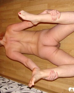 Just stretching around while I am completely naked