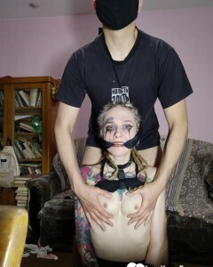 Stretching her mouth with my big cock