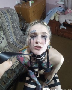 Stretching her mouth with my big cock