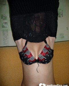 Smoking babysitter displays her pussy for the job