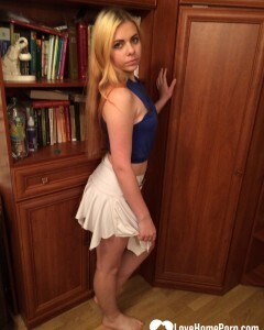 Cute stepsister strips and shows off her body