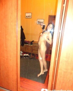 Eating a banana and posing naked for you