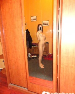 Eating a banana and posing naked for you