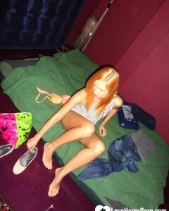 Redhead taking some hot selfies before showering