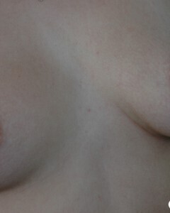 Lusty mom in lingerie posing in the woods