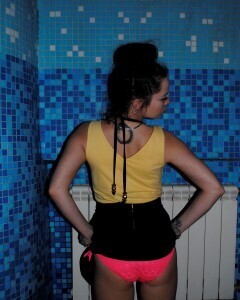 Because my wife was away, the babysitter knew we could have some fun.