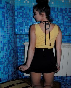 Because my wife was away, the babysitter knew we could have some fun.