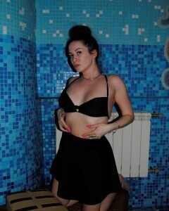 Because my wife was away, the babysitter knew we could have some fun.