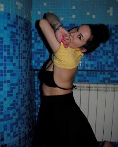 Because my wife was away, the babysitter knew we could have some fun.