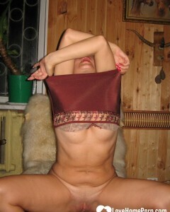 Redhead mom uses two toys at once