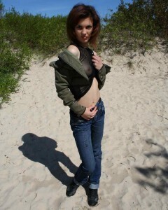 Bumping into a hot redhead in a desert