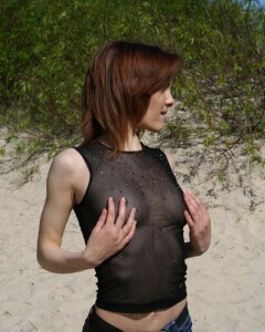 Bumping into a hot redhead in a desert