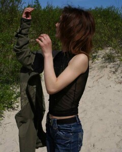 Bumping into a hot redhead in a desert