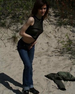 Bumping into a hot redhead in a desert