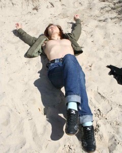 Bumping into a hot redhead in a desert