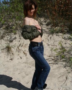 Bumping into a hot redhead in a desert