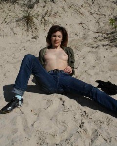 Bumping into a hot redhead in a desert