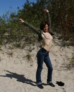 Bumping into a hot redhead in a desert