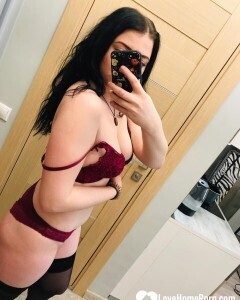 Thick beauty posing in some black stockings