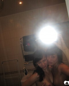 Amazing lesbian beauties play with some cream