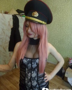 Girlfriend teases with a hot outfit before stripping