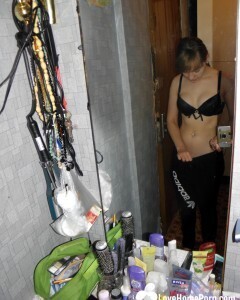 Petite teen slowly strips off her clothes