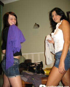 Gorgeous lesbian strip and pleasure one another's slit