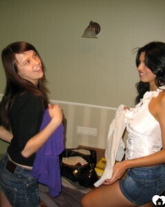 Gorgeous lesbian strip and pleasure one another's slit