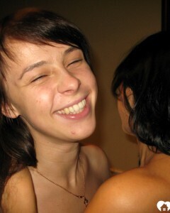 Gorgeous lesbian strip and pleasure one another's slit