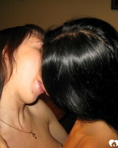 Gorgeous lesbian strip and pleasure one another's slit