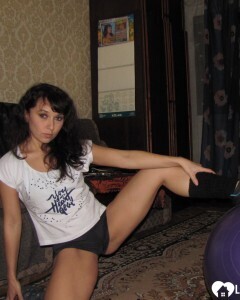 Working out on a ball got me wet