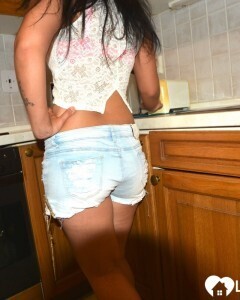 Spreading in the kitchen for my husband