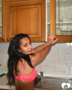 Spreading in the kitchen for my husband