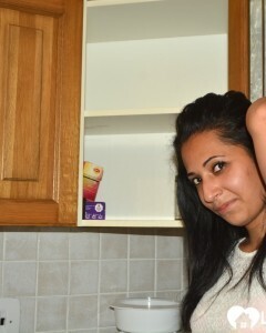 Spreading in the kitchen for my husband