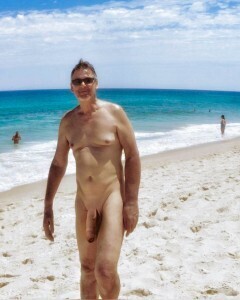 True nudist flashing on the beach