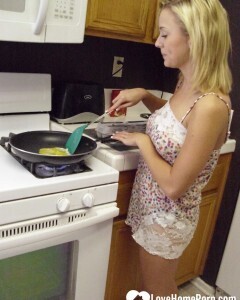 My wife really enjoys cooking while naked