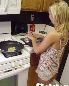 My wife really enjoys cooking while naked