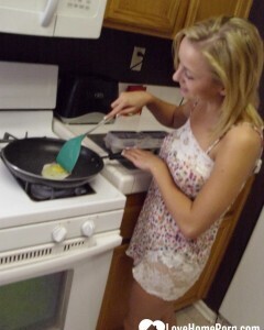 My wife really enjoys cooking while naked