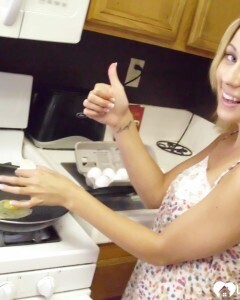 My wife really enjoys cooking while naked