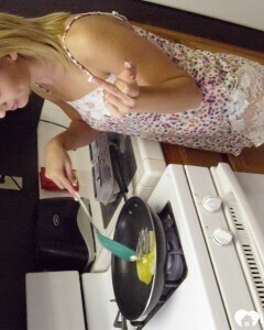 My wife really enjoys cooking while naked