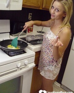 My wife really enjoys cooking while naked
