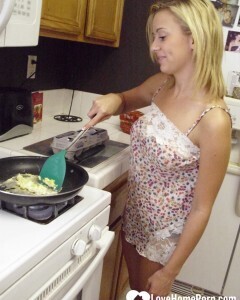 My wife really enjoys cooking while naked