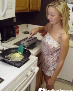 My wife really enjoys cooking while naked