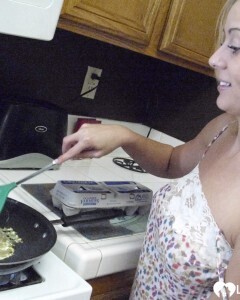 My wife really enjoys cooking while naked