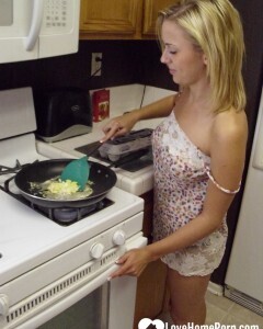 My wife really enjoys cooking while naked