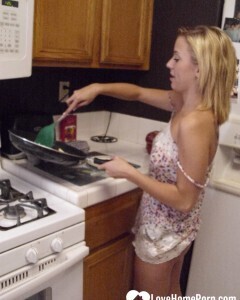 My wife really enjoys cooking while naked