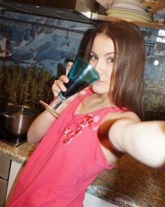 Smoking brunette pulls off the best nurse costume