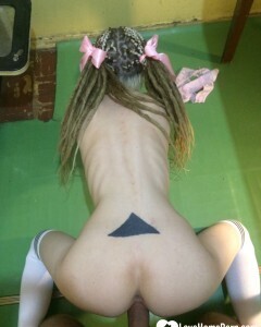 Fucking my hot girlfriend in knee socks