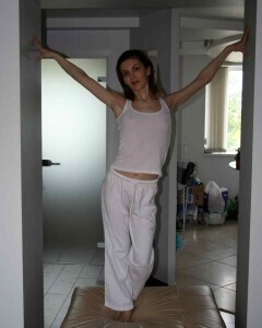 Perfect redhead strips and pleasures herself for you